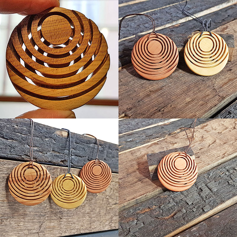 Handgefertigte Schmuckanhänger, Schmuckamulett, durchbrochene Technik